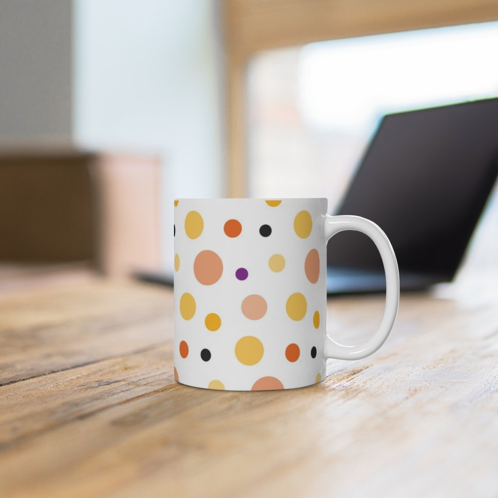 Dots White Ceramic Mug-Phoenix Styles