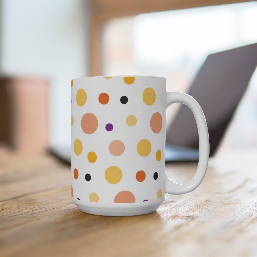 Dots White Ceramic Mug-Phoenix Styles