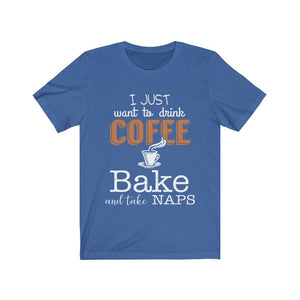 Drink Coffee Bake And Nap Jersey Short Sleeve Tee-Phoenix Styles