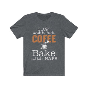 Drink Coffee Bake And Nap Jersey Short Sleeve Tee-Phoenix Styles