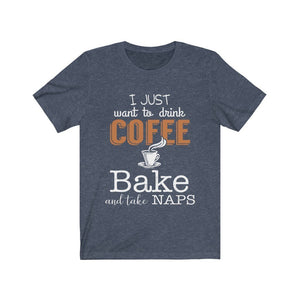 Drink Coffee Bake And Nap Jersey Short Sleeve Tee-Phoenix Styles