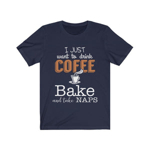 Drink Coffee Bake And Nap Jersey Short Sleeve Tee-Phoenix Styles