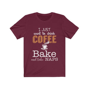 Drink Coffee Bake And Nap Jersey Short Sleeve Tee-Phoenix Styles