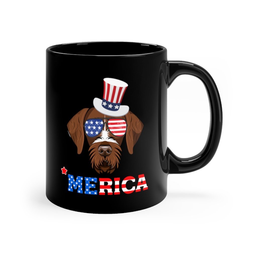 German Wirehaired Black Mug 11oz-Phoenix Styles