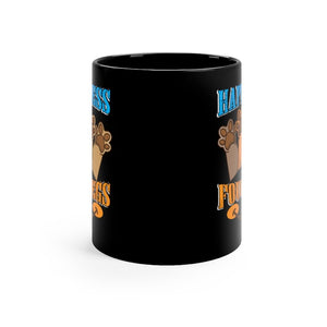 Happiness Has Four Legs Black mug 11oz-Phoenix Styles