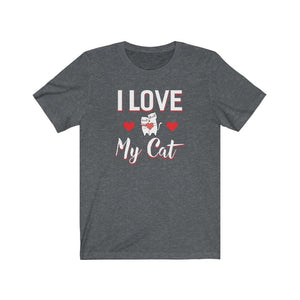 I love My Cat Unisex Jersey Short Sleeve Tee-Phoenix Styles