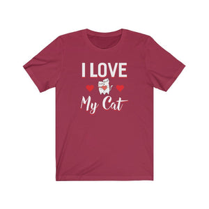 I love My Cat Unisex Jersey Short Sleeve Tee-Phoenix Styles