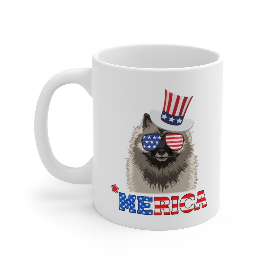 Keeshond White Ceramic Mug-Phoenix Styles