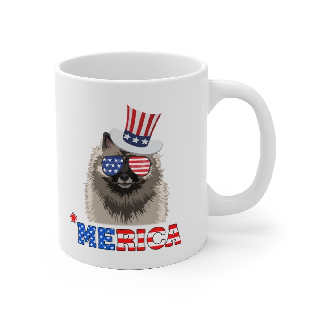 Keeshond White Ceramic Mug-Phoenix Styles