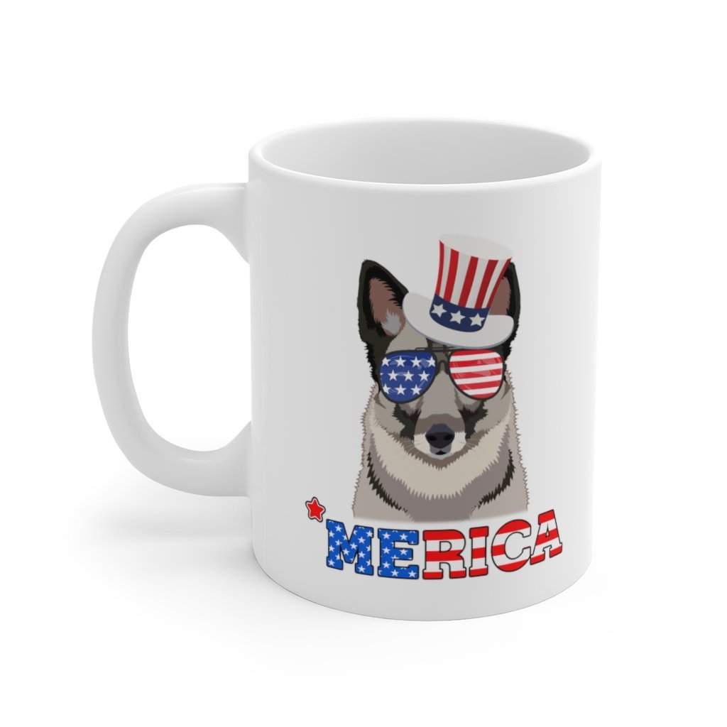 Norwegian Elkhound White Ceramic Mug-Phoenix Styles