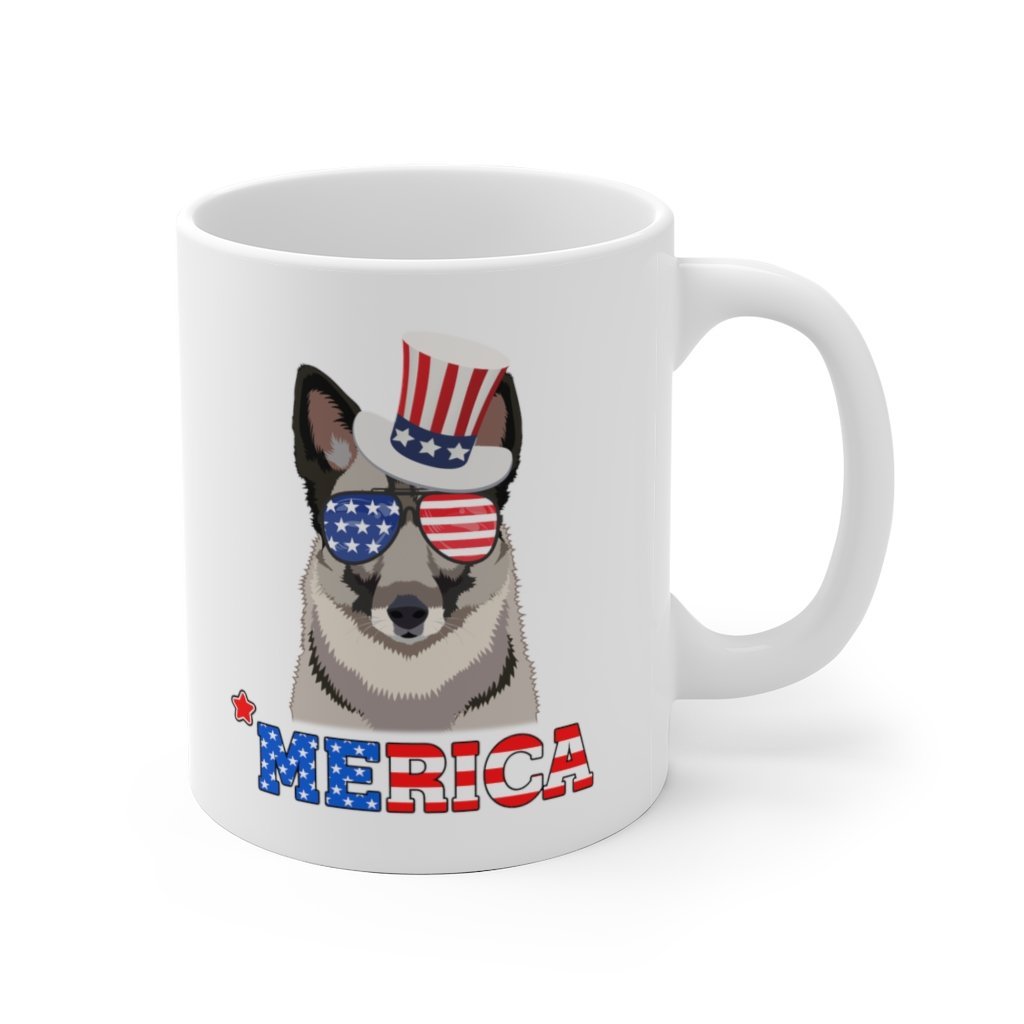 Norwegian Elkhound White Ceramic Mug-Phoenix Styles