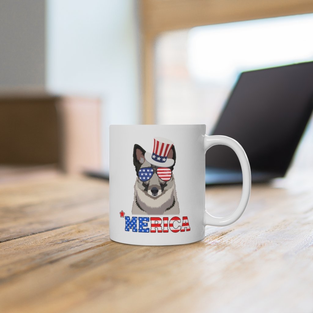 Norwegian Elkhound White Ceramic Mug-Phoenix Styles