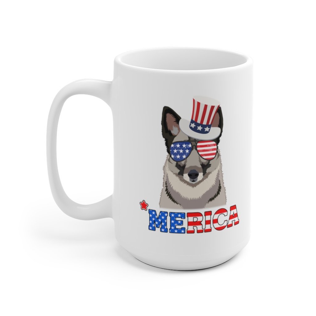 Norwegian Elkhound White Ceramic Mug-Phoenix Styles