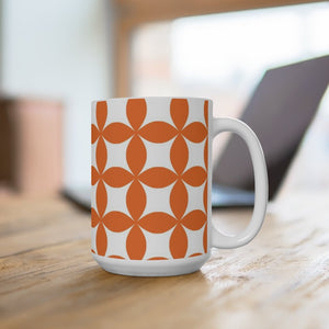 Orange Pattern White Ceramic Mug-Phoenix Styles