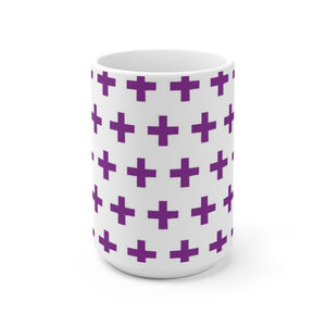 Purple Pattern Novelty White Ceramic Mug-Phoenix Styles