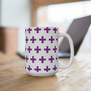 Purple Pattern Novelty White Ceramic Mug-Phoenix Styles