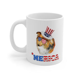 Shetland Sheep Dog White Ceramic Mug-Phoenix Styles