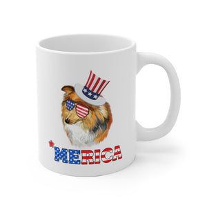 Shetland Sheep Dog White Ceramic Mug-Phoenix Styles