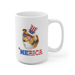 Shetland Sheep Dog White Ceramic Mug-Phoenix Styles