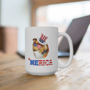 Shetland Sheep Dog White Ceramic Mug-Phoenix Styles