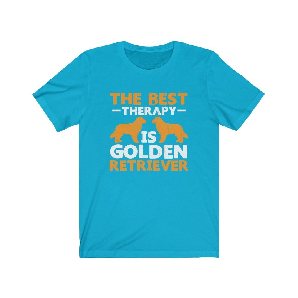 The Best Therapy Is Golden Retriever Unisex Jersey Short Sleeve Tee-Phoenix Styles