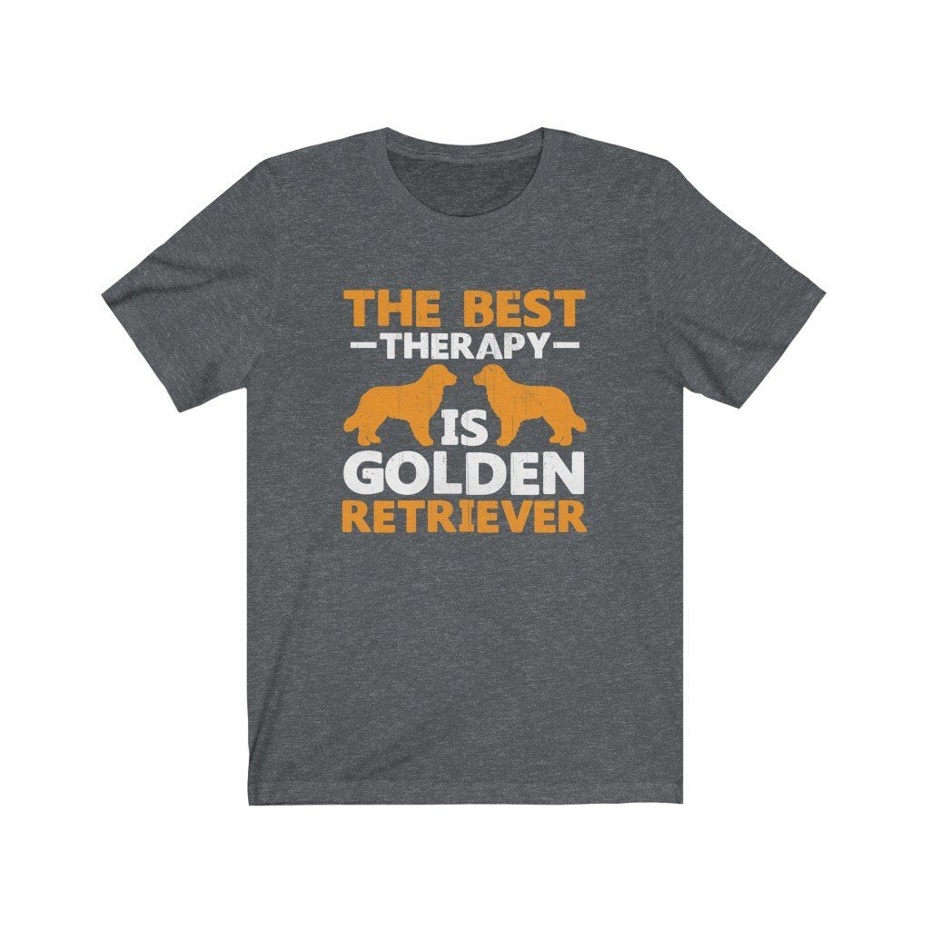 The Best Therapy Is Golden Retriever Unisex Jersey Short Sleeve Tee-Phoenix Styles