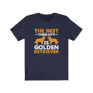 The Best Therapy Is Golden Retriever Unisex Jersey Short Sleeve Tee-Phoenix Styles