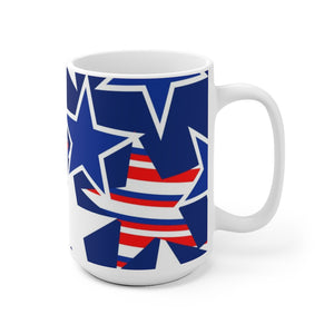 USA Stars And Stripes White Ceramic Mug-Phoenix Styles