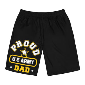 Proud U.S Army Dad Board Shorts-Phoenix Styles