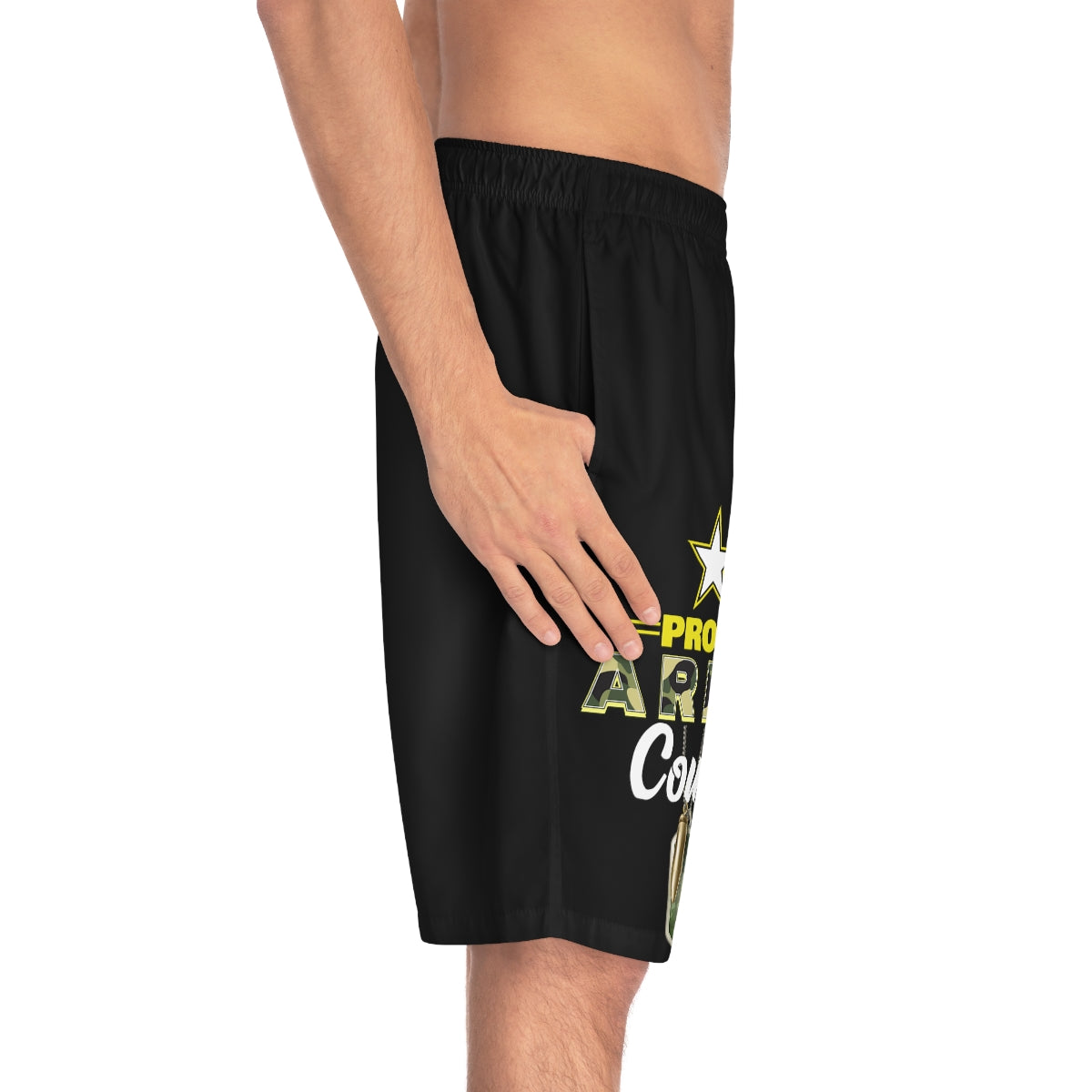 Proud Army Cousin Board Shorts-Phoenix Styles