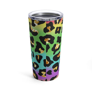 Rainbow Gold Leopard Tumbler 20oz-Phoenix Styles