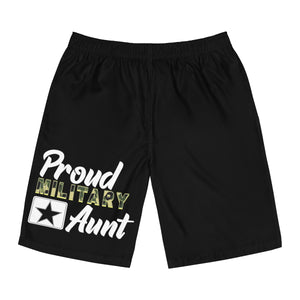 Proud Military Aunt Board Shorts-Phoenix Styles