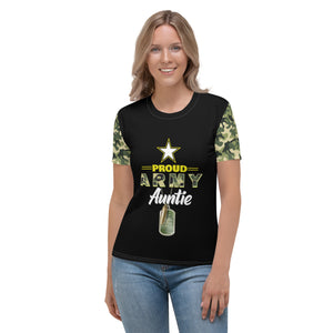 Proud Army Auntie Women's T-shirt-Phoenix Styles