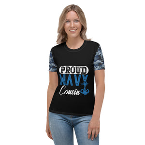 Proud Navy Cousin Women's T-shirt-Phoenix Styles