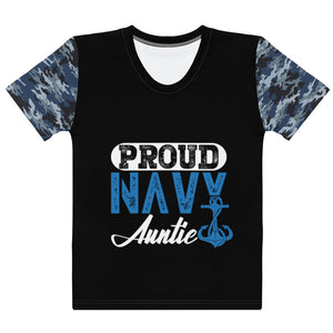 Proud Navy Auntie Women's T-shirt-Phoenix Styles