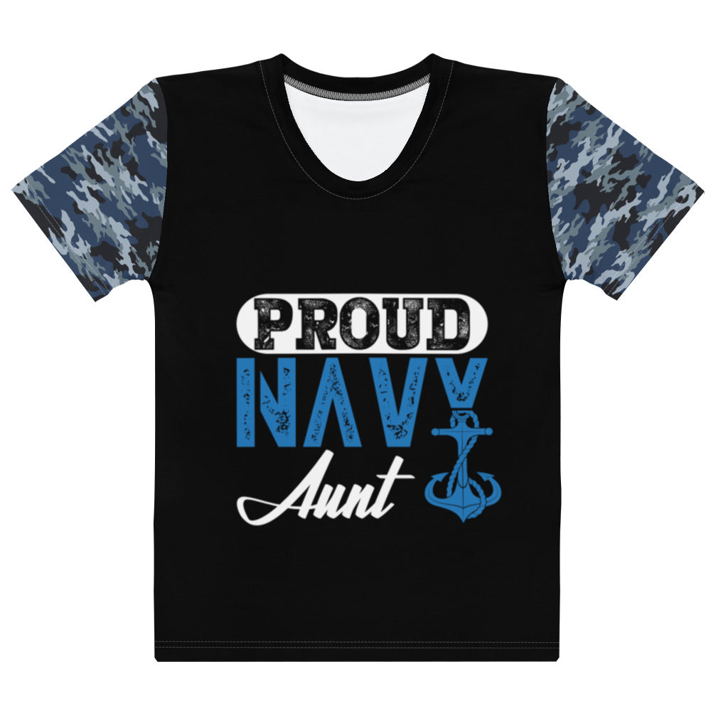 Proud Navy Aunt Women's T-shirt-Phoenix Styles