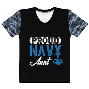 Proud Navy Aunt Women's T-shirt-Phoenix Styles