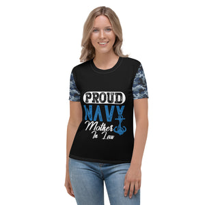 Proud Navy Mother-in-Law Women's T-shirt-Phoenix Styles