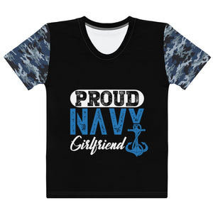 Proud Navy Girlfriend Women's T-shirt-Phoenix Styles