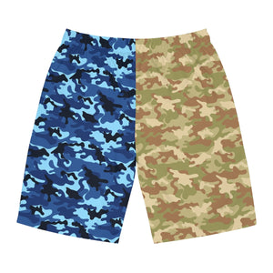 Multicolor Military Camo Board Shorts-Phoenix Styles