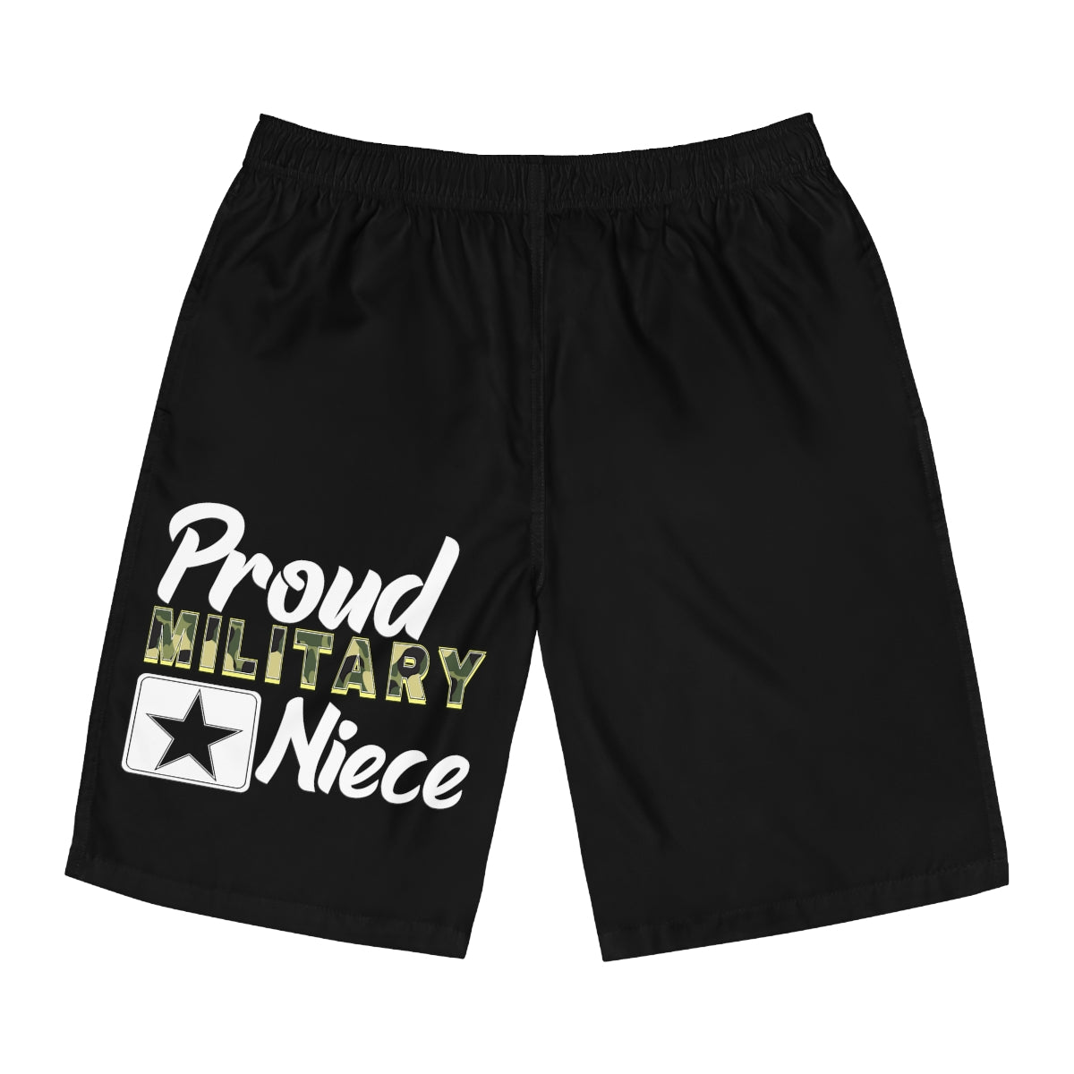 Proud Military Niece Board Shorts-Phoenix Styles