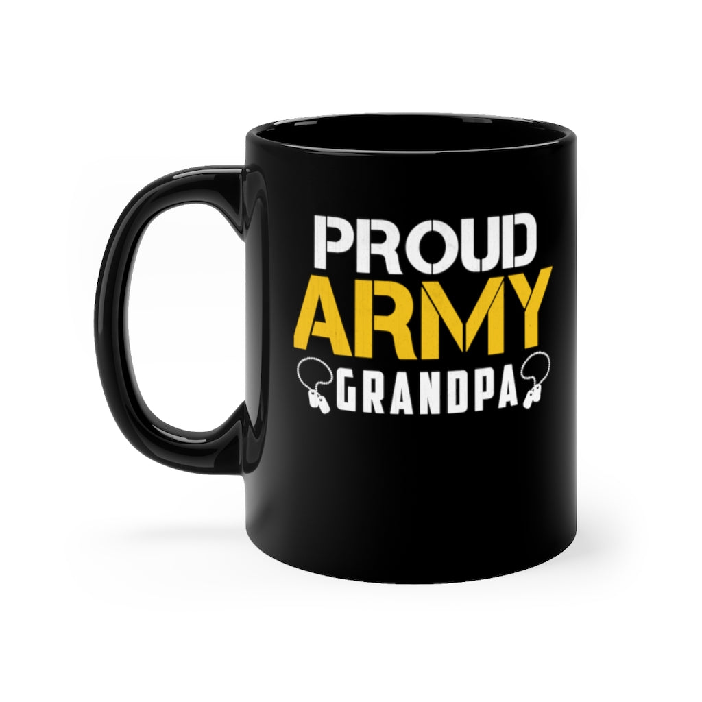 Proud Army Grandpa Black Mug 11oz-Phoenix Styles