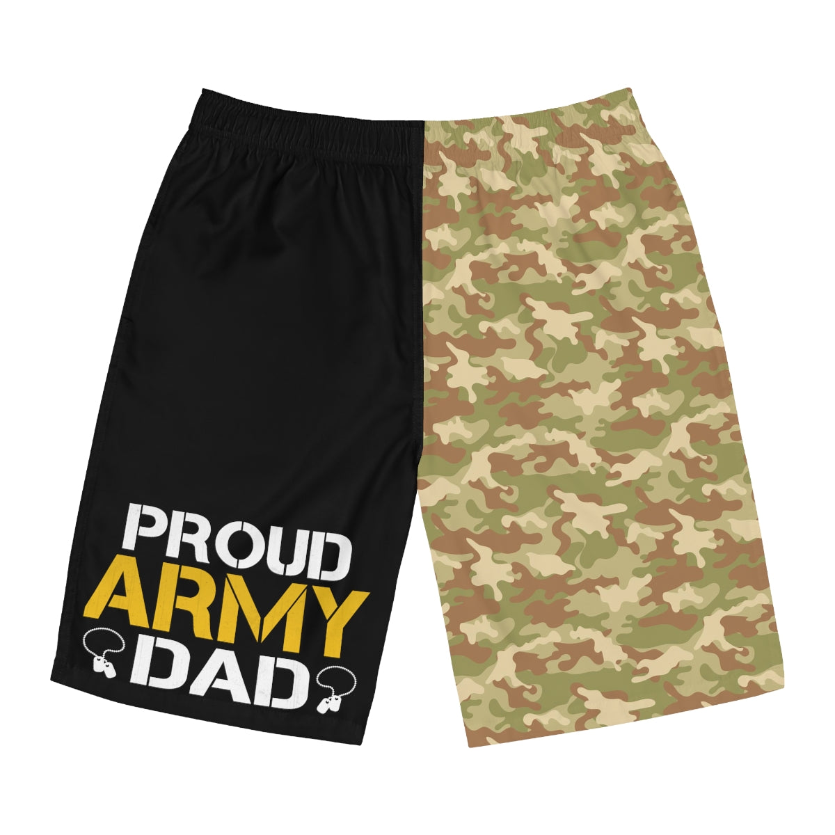 Proud Army Dad Camo Board Shorts-Phoenix Styles