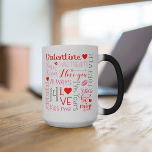 Valentine Day Color Changing Mug - Magic Mug - Unique Coffee Mug - Ceramic Coffee Mug - Valentines Day Mug - Best Friend Gift-Phoenix Styles