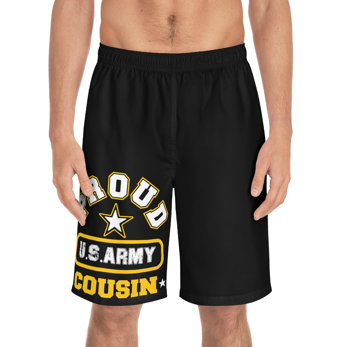 Proud U.S Army Cousin Board Shorts-Phoenix Styles