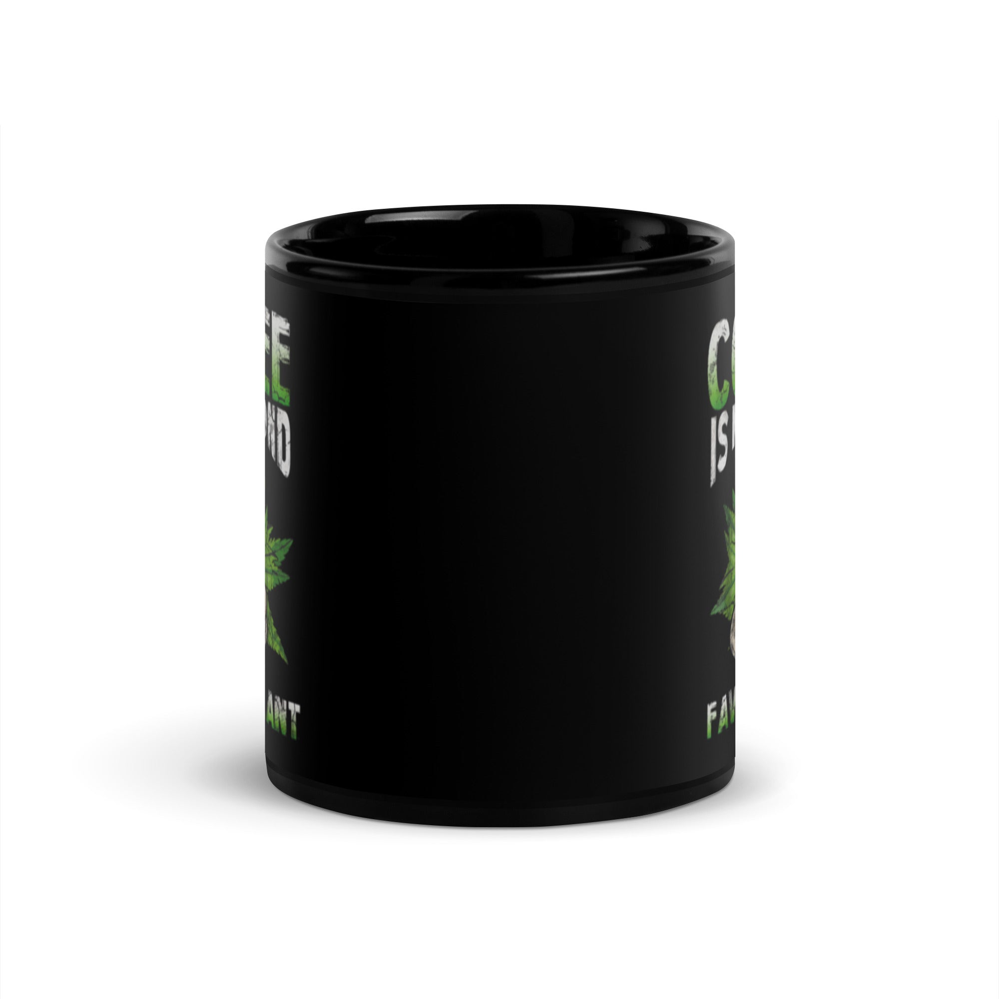 Coffee Is My Second Favorite Plant Black Glossy Mug-Phoenix Styles