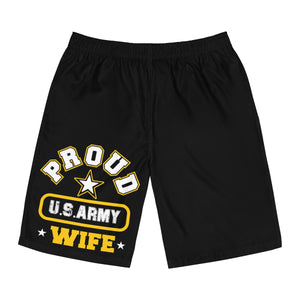 Proud U.S Army Wife Board Shorts-Phoenix Styles