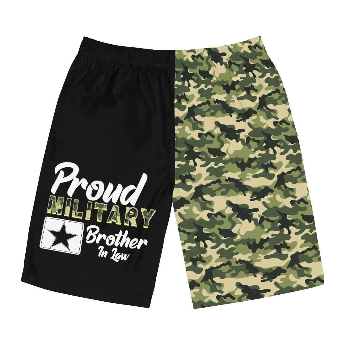 Proud Military Brother In Law Camoflauge Board Shorts-Phoenix Styles