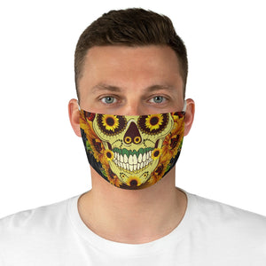 Sunflower Sugar Skull Fabric Face Mask-Phoenix Styles