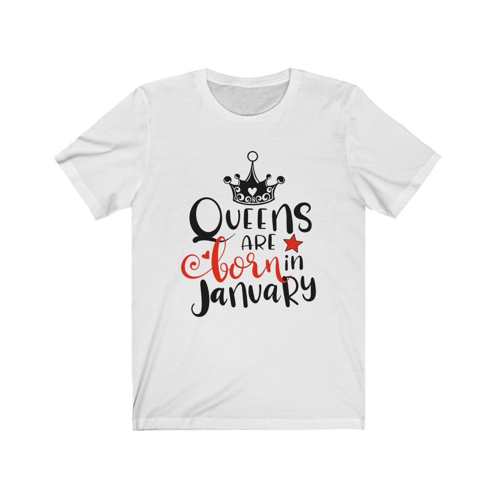 Queens Are Born In January Unisex Jersey Short Sleeve Tee-Phoenix Styles